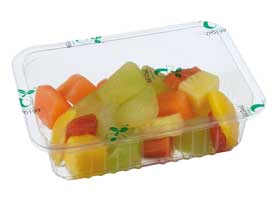 Die BioPack-Verpackungen aus Engen sind unter anderem für frische Lebensmittel wie Fruchtsalate konzipiert worden.