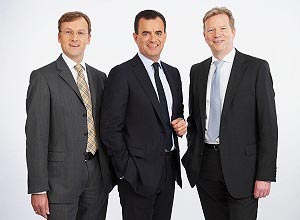 Das Vorstandstrio der NORDENIA INTERNATIONAL AG: Ralph Landwehr (Vorstandsvorsitzender, Mitte), Andreas Picolin (stellv. Vorstandsvorsitzender, rechts) und Andreas Busacker (Finanzvorstand).