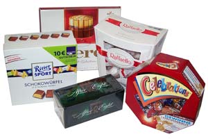 Im FFI Verpackungsmonitor 2010 wurden auch Verpackungen von Süßwaren- und Schokoladenspezialitäten auf ihre Wirkung auf Verbraucher untersucht.