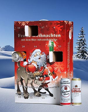 Hinter jedem Türchen eine andere Biersorte.