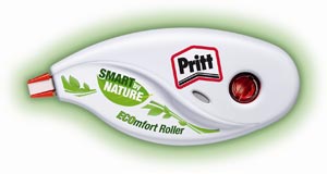 Ganz neu in den Markt kommt im Januar ein Korrektur-Roller der Marke Pritt (ECOmfort) von Henkel, dessen Gehäuse aus PLA gefertigt wird.