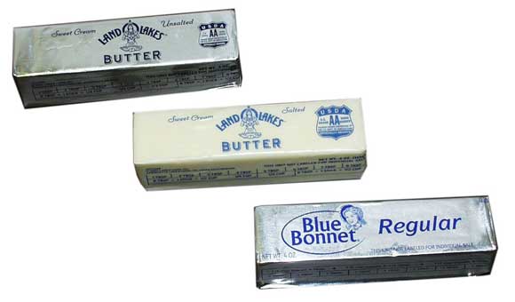 Butter in Variationen von Land O'Lakes.