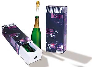 Anregend wie der Sekt zum neuen Jahr: Die Hybridschachtel ist auch für hochwertige Spirituosen eine stilvolle Verpackung.