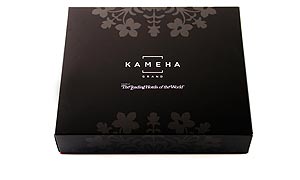 In dieser eleganten Box präsentiert das Grand Kameha interessierten Kunden die Vorzüge des Hauses.