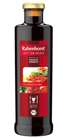 Der „Saft für pikante Gerichte“ kann natürlich auch einfach getrunken werden.