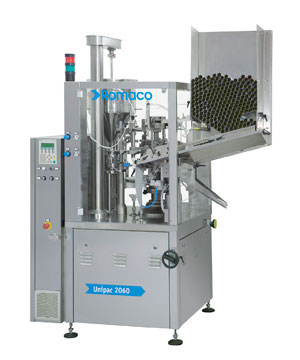 Diese Tubenfüllmaschine, Typ Unipac 2060, ist ein Beispiel für den Maschinenbau der Romaco Group.