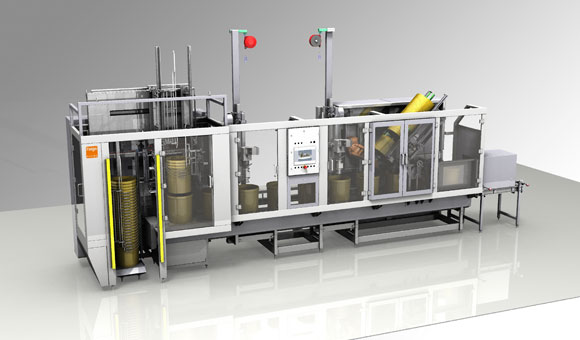 Aus einer Hand: Automatische Misch- und Verpackungslinie.
