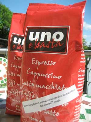 Eine Neuentwicklung für die Verpackung von Kaffee stellt Innovia vor.