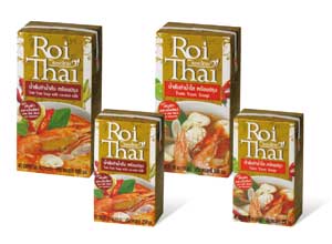 Die raffinierten Aromen der traditionellen Thai-Küche verpackt der thailändische Lebensmit-telhersteller Ampol Food Processing in einer Range verschiedener Currys der Marke "Roi Thai.