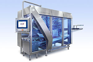 Ob zwei Bacon oder drei Kochschinken nebeneinander: Die GigaSlicer mit ihrer ausgereifte Messertechnologie, den motorisch einstellbaren Messerpositionen zum Produkt und der automatischen Schneidspalteinstellung sorgen für reproduzierbare Portionierergebnisse bei hoher Ausbringleistung. 