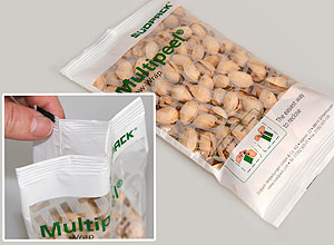 Das Siegelmedium Surlyn von DuPont ist Teil der Multipeel Flow Wrap Mehrschicht-Folienstruktur, die Südpack für wiederverschließbare Schlauch-beutelverpackungen entwickelt hat. Mit seinem Siegelbeginn bei sehr niedrigen Temperaturen und seinem hohen Hot-Tack unterstützt Surlyn eine hohe Produktivität beim Verarbeiten auf horizontalen und vertikalen Schlauchbeutel-Maschinen.