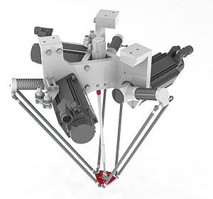 Direct Drive Delta Technologie von Bosch steigert  die Geschwindigkeit von Delta-Robotern.