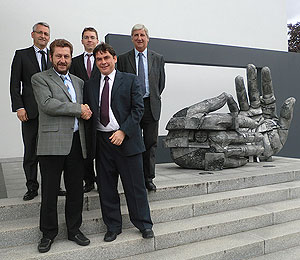 vorne v.l.n.r.:Peter Marbach, Omar Ortega; hinten v.l.n.r.: Bernd Klenk, Jan Brunner, Franz Strack.
