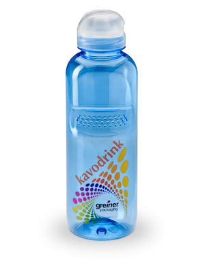 Die Kavodrink-Flasche von Greiner Packaging aus Tritan™ Copolyester.
