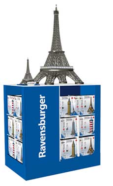Für Puzzles von Ravensburger, die länderübergreifend vermarktet  werden, entstand bei Panther ein sowohl logistisch als auch marketingtechnisch optimiertes Display für den internationalen Einsatz.