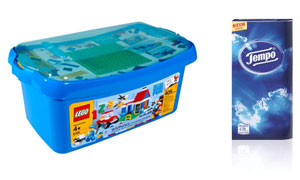 Verpackungen für "Bricks and More" von LEGO*+®+* oder Taschentücher von Tempo sollen angehende Verpackungsdesigner, vorausgesetzt, sie haben das Alter von 18 erreicht, bei der SCA Design Challenge 03 neu in Szene setzen.