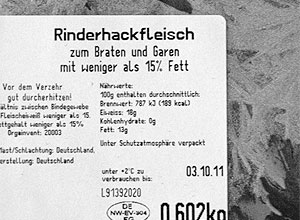 Im Gegensatz zu Angaben, die bei leicht verderblichen Waren tatsächlich ausweisen, ab wann ein Produkt nicht mehr verzehrt werden sollte. (Es sei denn, wie abgebildet eingefroren.)