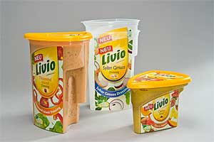 Die Livio-Kanne verbindet Funktionalität in der Großküche mit Markendesign.
