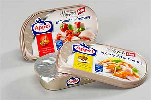 Für ungekühlte Lagerung von Konserven ist die patentierte PermaSafe Verpackung geeignet. Dem Verbraucher bietet sie ein großes Maß an Convenience.
