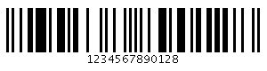 Gebräuchlicher 1D-Barcode (EAN 13)