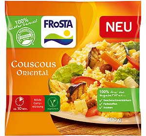 Seit März finden Vegetarier mehr Vielfalt in den Tiefkühlregalen. Frosta zeichnet seine neue Produktserie mit dem V-Label des Vegetarier-Interessensverbandes aus.