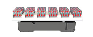 Transmodule ermöglichen die erforderliche Flexibilität; hier ausgestattet für Tabletten-Blister. 