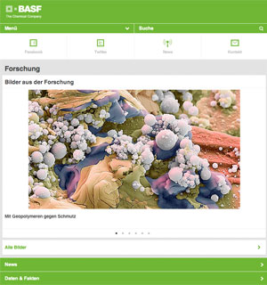 BASF mit neuem, für Smartphones optimiertem Webauftritt.