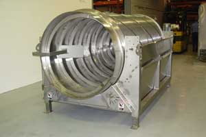 Lyco's Double Drum screen uses rotary action to separate waste solids from liquids. The net result is that more solids are screened out of the wastewater.