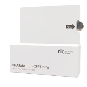 Die Verpackungen aus der Pharma-Kompetenzbox von rlc, wie beispielsweise diese Konzeptstudie, sind auf die spezifischen Anforderungen der pharmazeutischen Industrie zugeschnitten. Dazu gehören Convenience-Faktoren wie leichtes Öffnen.