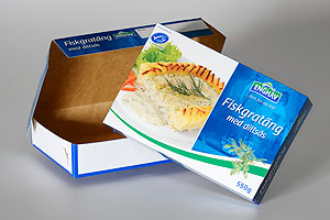 Die Barriereverpackungen sind auf dem Vormarsch. Und Stora Enso bietet den lebensmittelgeeigneten Karton CKB*+®+* nun auch mit einer PE-Beschichtung auf Basis von Bio-PE von Branskem an. Verarbeitet wird das Material bei Trioplast/Ekmans in Schweden.