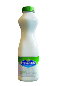 Arla Cravendale PET-Milchflasche  mit dem DoubleSeal 33/12 Verschluss von Bericap.