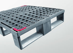 Die hoch belastbare Halbpalette Eco H5 ist für den Einsatz im automatischen Lager geeignet und auch für optisch anspruchsvolle Displayanwendungen.