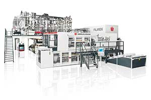 Stretchfolien, die jede Palettenladung zuverlässig sichern, sind das Produkt der Gießfolienanlage Filmex. Dazu als Ergänzung: der neue Wickler Filmatic PS.