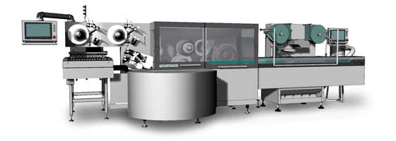 Die Verpackungsmaschine HCW4/FPC5 von Theegarten-Pactec realisiert eine Technologie für intelligentes Gruppieren. Nicht verpackte oder gesplicte Einzelprodukte schleust die HCW4 vor der Schlauchbeutelverpackung im vollen Maschinenlauf aus.