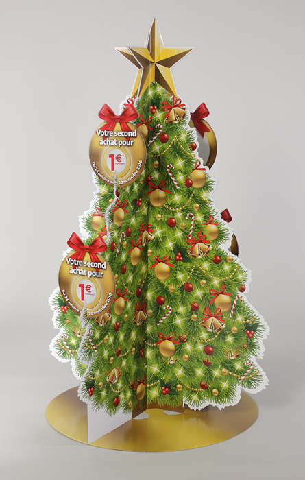 Opulenz im Druck, Einfachheit in der Anwendung: Dieser Weihnachtsbaum für Ravensburger unterstützt das diesjährige Vorweihnachtsgeschäft des Herstellers.