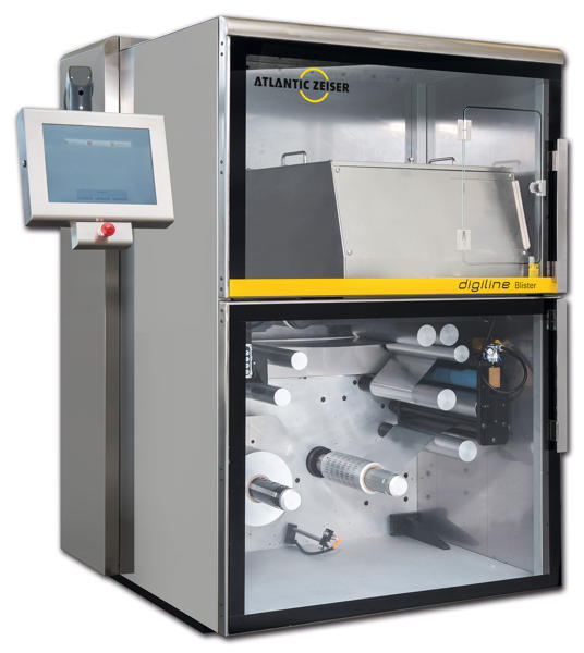 Improving flexibility of blister lid foil printing: Atlantic Zeiser's DIGILINE Blister system significantly reduces setup times and operating costs while delivering superior print quality with small fonts in particular.