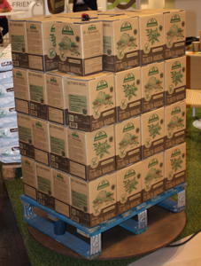 Durch die Umstellung auf Bag-in-Box-Lösungen konnte die Flächenproduktivität im Handel nahezu verdoppelt werden.