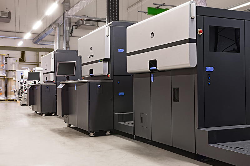 Die neue Indigo 8000 Digital Press von HP im Werk Bochum.