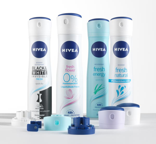 Spray cap for new Nivea deodorants.