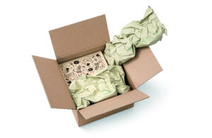 PAPERplus® Grass eignet sich besonders zum Ausfüllen von Hohlräumen und zum Verpacken von Versandgut zwischen fünf und 50 Kilogramm.