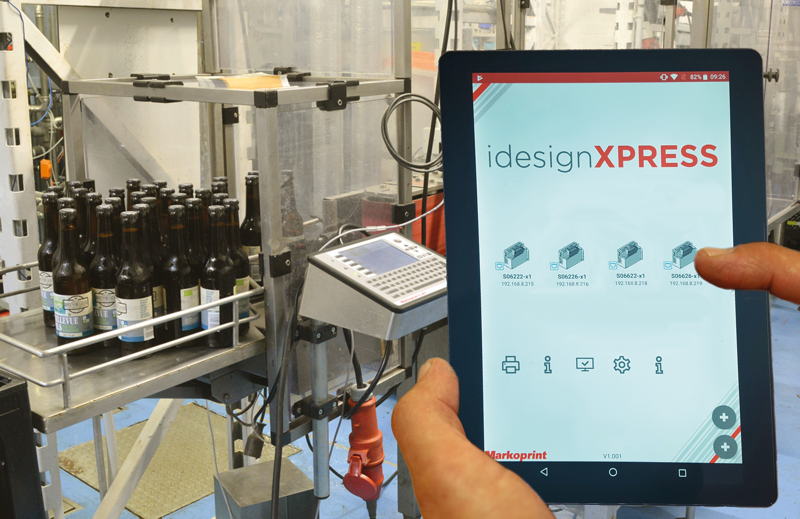 Drucksysteme vom Typ Markoprint X1JET und integra One von Bluhm lassen sich nun auch per Android-App steuern.