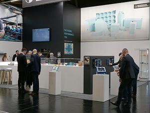 Der Marbach Messestand mit Exponaten.