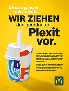 Motiv der aktuellen Kampagne zur Reduktion von Einweg-Kunststoffprodukten.