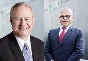 Tritt die Nachfolge von Johannes Remmele (rechts) bei der Südpack-Gruppe an: Der Niederländer Eric Bouts (links) setzt eine lange Karriere in der Verpackungsindustrie beim Folienverpackungshersteller fort.