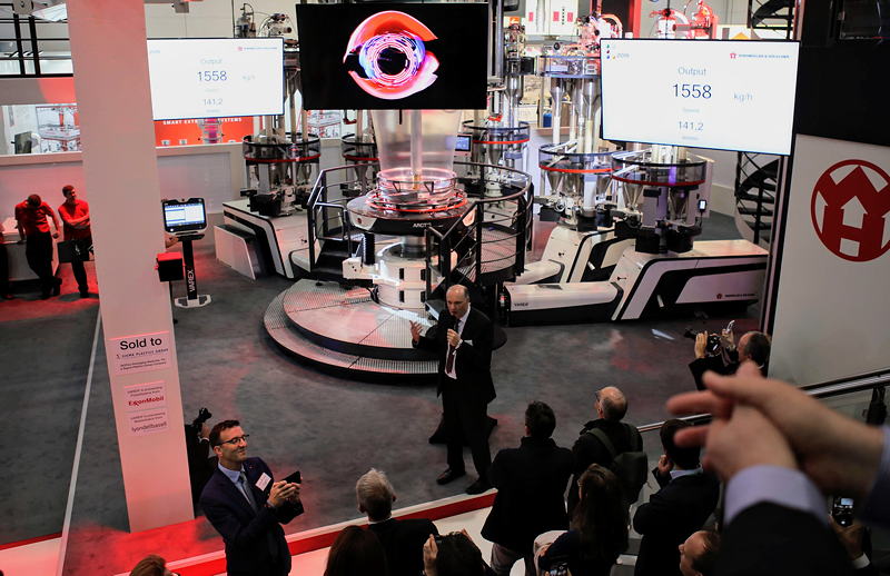 Die VAREX II wurde auf dem Messestand bis zur Spitzenleistung von 1.559 kg/ Stunde auf einer 400er-Düse gefahren.