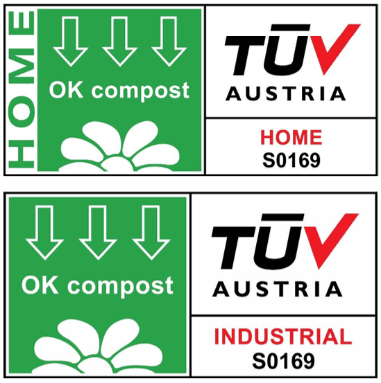 Five plants in Europe and Asia have been awarded OK compost HOME and OK compost INDUSTRIAL labels by the TÜV AUSTRIA Belgium NV testing company.