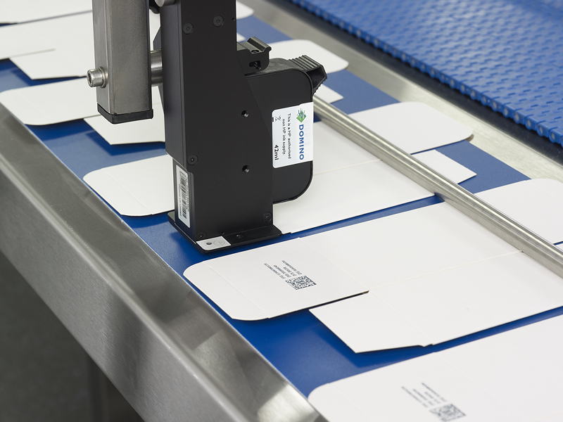 Gx-Serie Thermo-Inkjet-Druckkopf im Einsatz an der Produktionslinie.