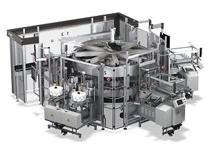 Mit der Innoket Neo Flex bietet KHS eine hochflexible Maschine, die dank ihrer modularen Bauweise alle konventionellen Klebetechniken beherrscht.
