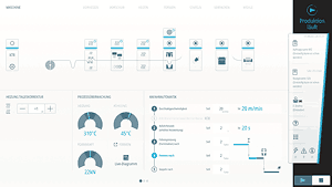 Ansicht des mit dem Red Dot Award ausgezeichneten Human Machine Interface (HMI)