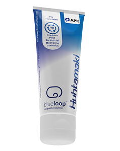 Innovation bei fexiblen Verpackungen: Laminierte Tube von Huhtamaki Flexibles Packaging Europe mit 19% Mersalen® LDPE-Rezyklat der APK.
